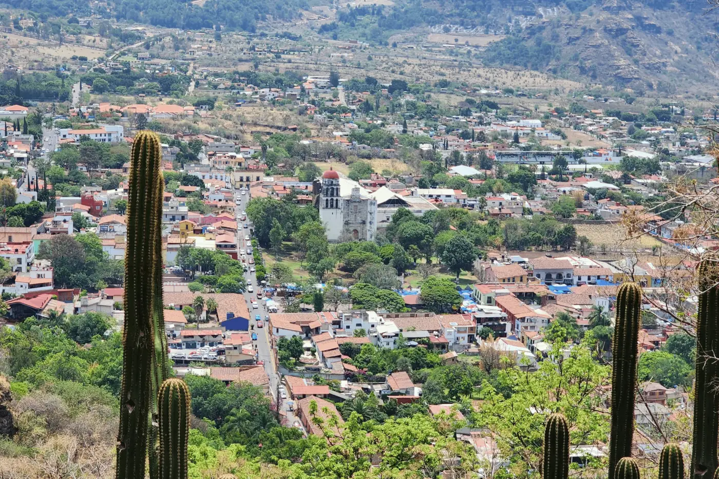 Vista desde el cerro de Malinalco