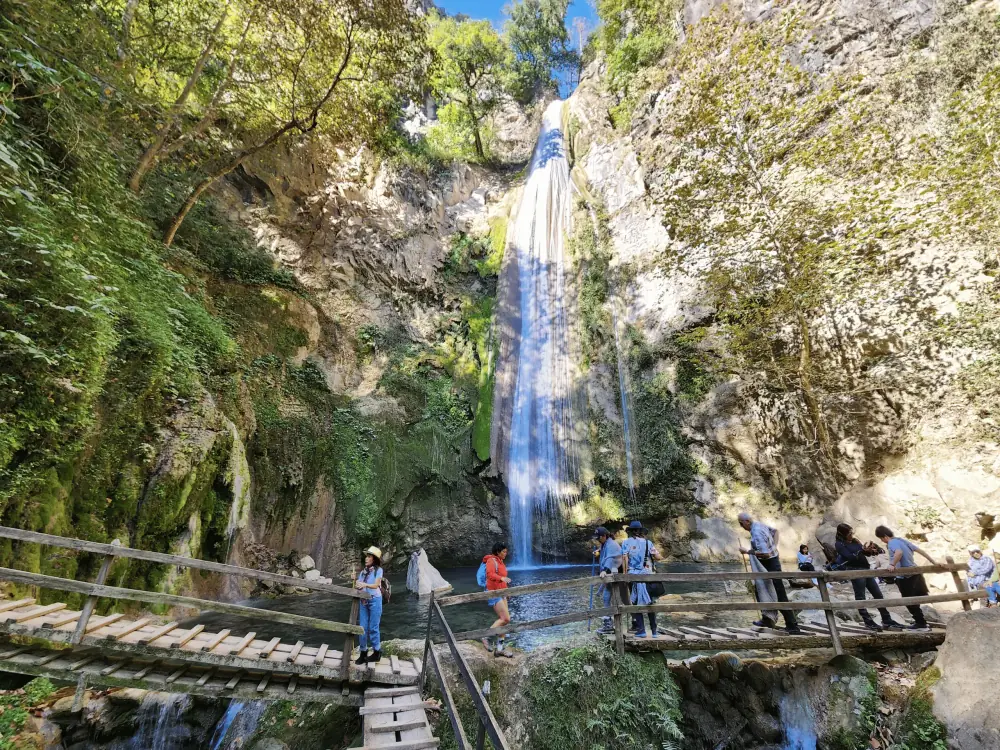 Puente en la cascada